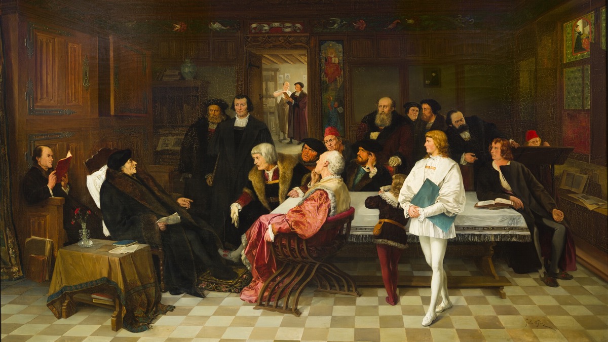 Dernier séjour d'Erasme à Bâle, Félix Cogen, 1907